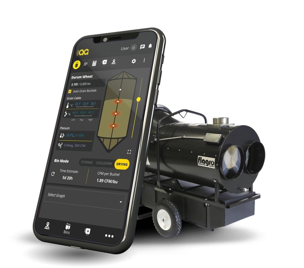 In Bin Grain Drying With Flagro Construction Heater